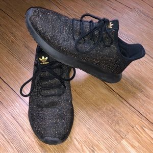 Adidas Gold Sparkle Sneakers
